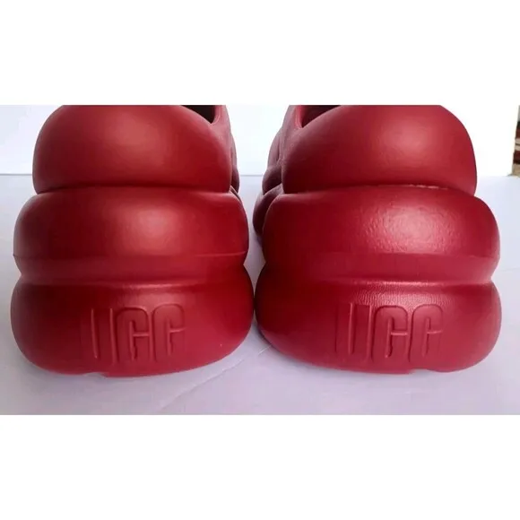 Ugg Women's Sport Yeah Clog Shoes Red Size 10 Stacked Platform  Casual Leisure