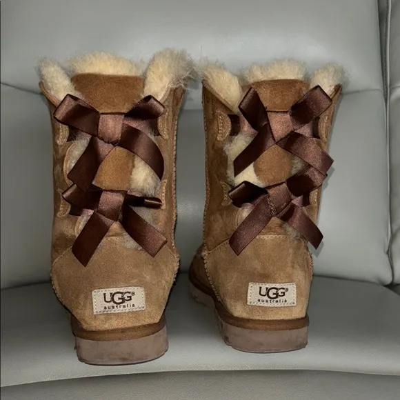 UGG Women's Tan Boots with Bows
