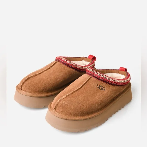 UGG® Women’s Tazz II Shearling Lined Platform Shoes in Chestnut