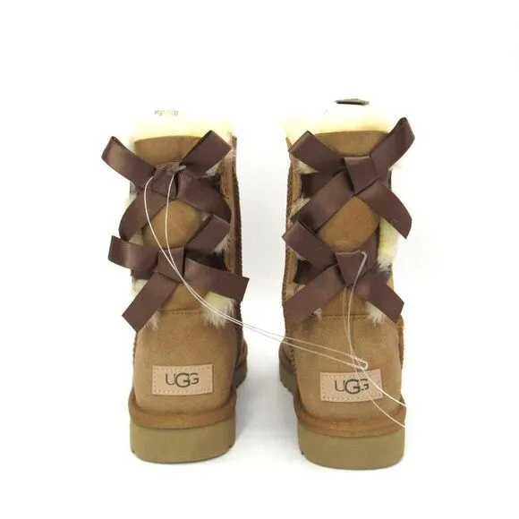 UGG BAILEY BOW ll SHEEPSKIN WOMEN'S BOOTS IN CHESTNUT