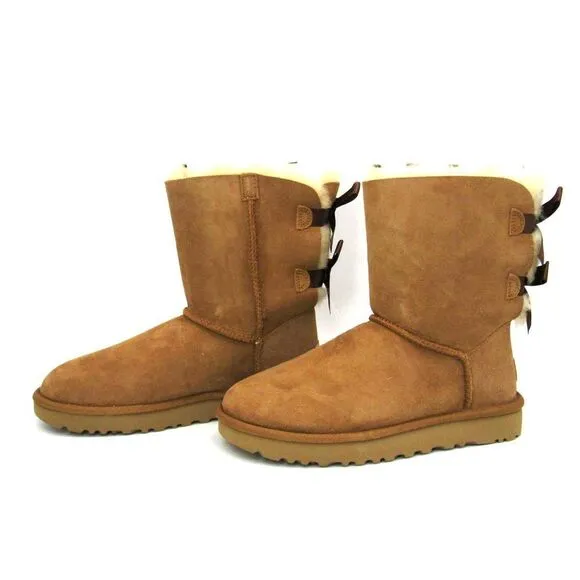 UGG BAILEY BOW ll SHEEPSKIN WOMEN'S BOOTS IN CHESTNUT