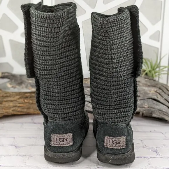 UGG® Classic Cardy Button Detailed Knit Boots