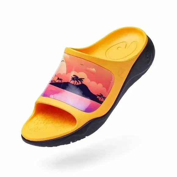 UIN Men's Beach Summer Comfort Slippers (Romantic Island Ibiza)New No Box