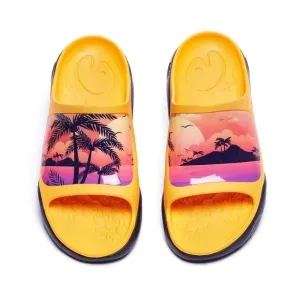 UIN Men's Beach Summer Comfort Slippers (Romantic Island Ibiza)New No Box