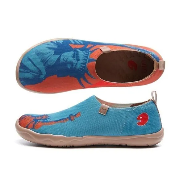 UIN Men's Walking Shoes Slip On knit Loafers (The Land of Liberty Toledo I )
