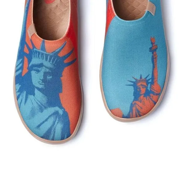 UIN Men's Walking Shoes Slip On knit Loafers (The Land of Liberty Toledo I )