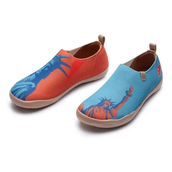 UIN Men's Walking Shoes Slip On knit Loafers (The Land of Liberty Toledo I )