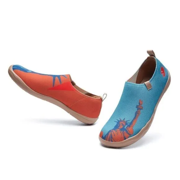 UIN Men's Walking Shoes Slip On knit Loafers (The Land of Liberty Toledo I )