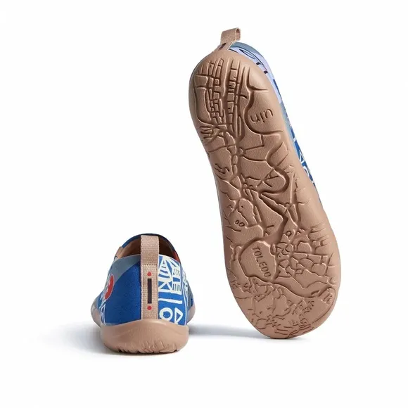 UIN Men's Walking Shoes Slip On Loafers (EGYPTIAN SYMBOLS Toledo I )