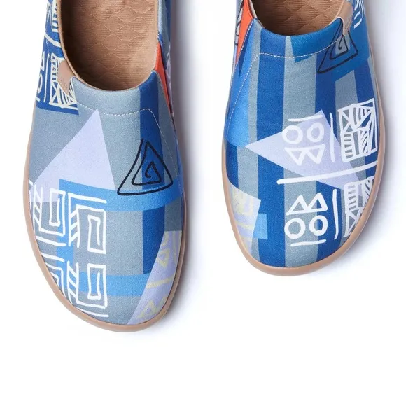 UIN Men's Walking Shoes Slip On Loafers (EGYPTIAN SYMBOLS Toledo I )