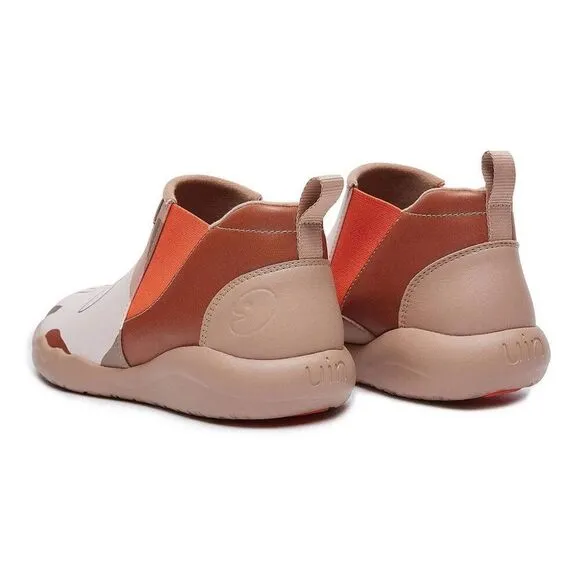 UIN Women's High Top Ankle Boots Casual Comfort Walking Shoes (Eyes Granada)