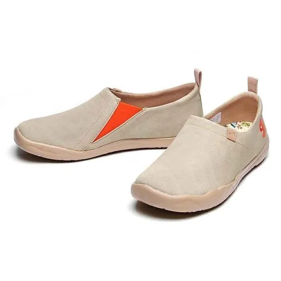 UIN Men's Walking Shoes Slip On Loafers (Toledo Oxford Tan)