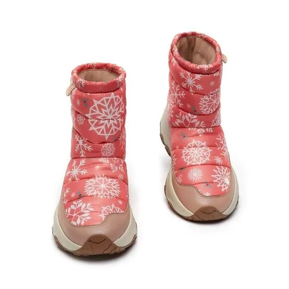 UIN Women's Snow Boots Walking Casual Travel Hiking Shoes(Winter Orange )No Box