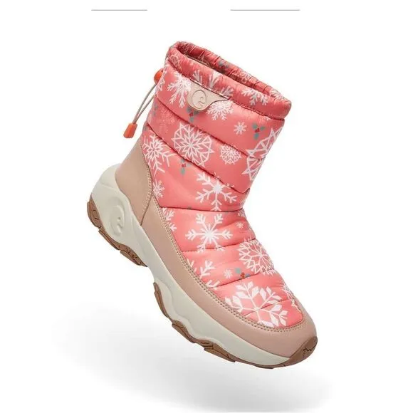 UIN Women's Snow Boots Walking Casual Travel Hiking Shoes(Winter Orange )No Box