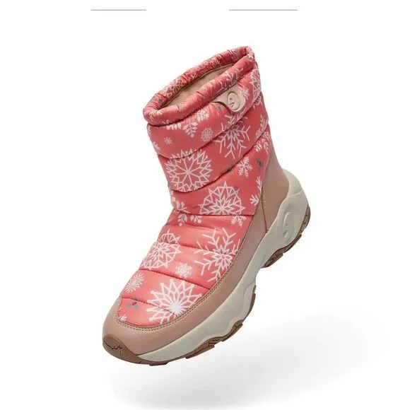 UIN Women's Snow Boots Walking Casual Travel Hiking Shoes(Winter Orange )No Box