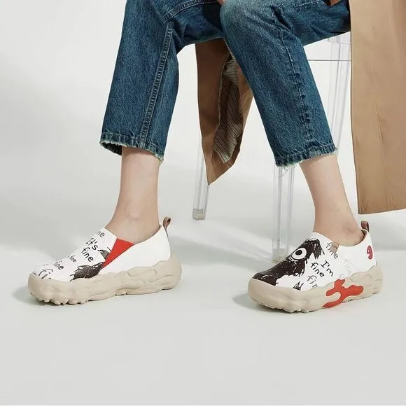 UIN Women's Walking Travel Shoes Casual Sneaker Toledo ⅩⅢ(I'm Fine 4)133 Size9.5