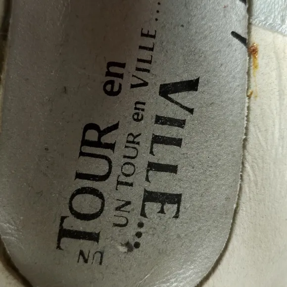 Un Tour En Ville UTN Navy Cap Toe Metallic Foil Slip On Shoes Size 41