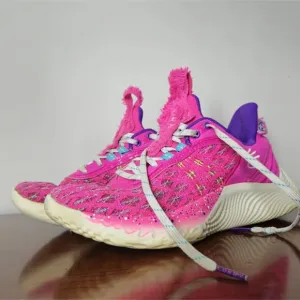 Under Armour Curry Flow 9 Sesame Street Pink Abby Cadabby Youth Size 4