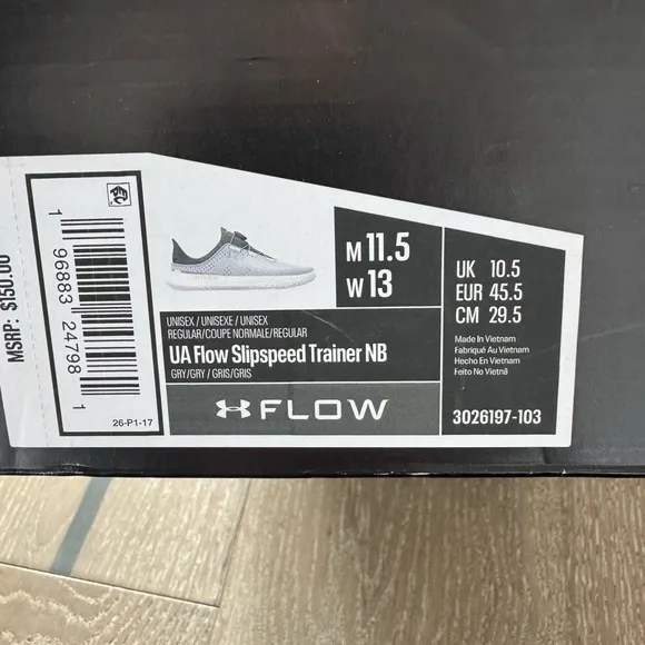 Under Armour flow slip speed Men's Gray Athletic Shoes