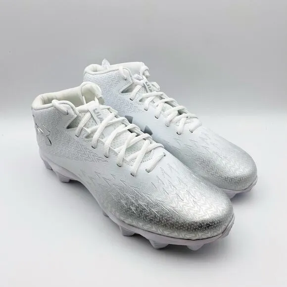 Under Armour Mens Spotlight Fran RM 4.0 Football Cleats US 13M EU 47.5 White EUC