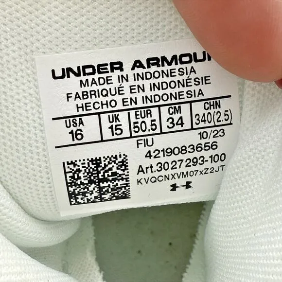 Under Armour Mens Spotlight Fran RM 4.0 Football Cleats US 16M EU 50.5 White GUC