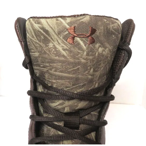 Under Armour Men's Tactical Camo Hunting Hiking Boots Leather Brown - Size 10