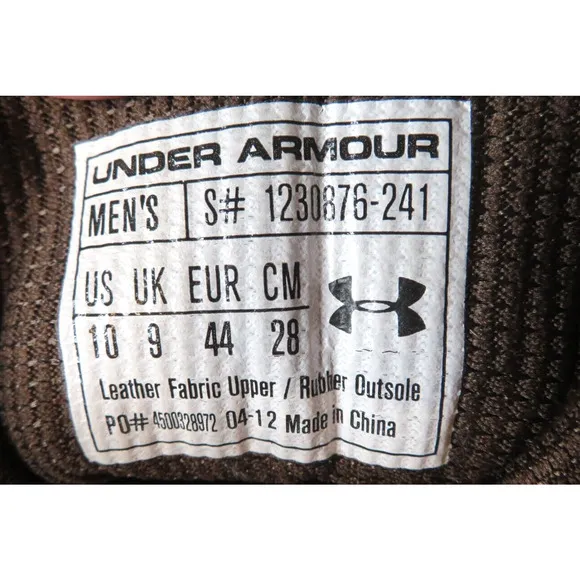 Under Armour Men's Tactical Camo Hunting Hiking Boots Leather Brown - Size 10