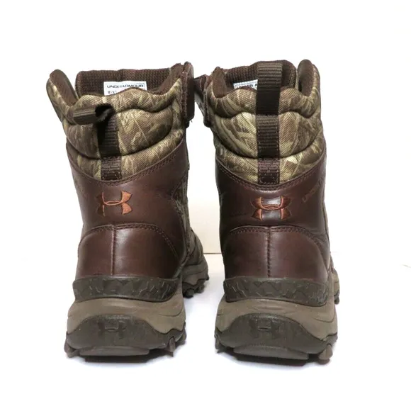 Under Armour Men's Tactical Camo Hunting Hiking Boots Leather Brown - Size 10