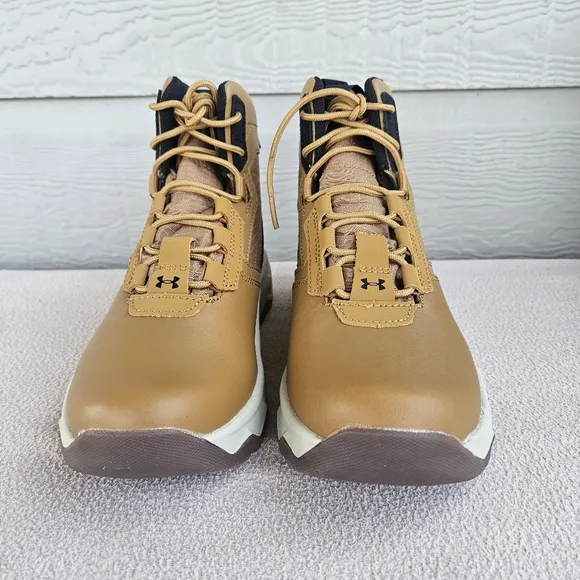 Under Armour Stellar G2 6&quot; Tactical Boots Hiking Youth Size 4 Brown Outdoor