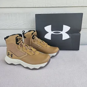 Under Armour Stellar G2 6&quot; Tactical Boots Hiking Youth Size 4 Brown Outdoor