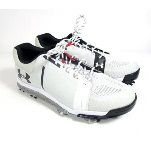 Under Armour Tempo Sport Golf Shoes White/Silver/Black Spieth Size 7 1288576-101