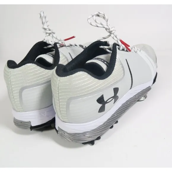 Under Armour Tempo Sport Golf Shoes White/Silver/Black Spieth Size 7 1288576-101