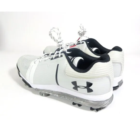 Under Armour Tempo Sport Golf Shoes White/Silver/Black Spieth Size 7 1288576-101