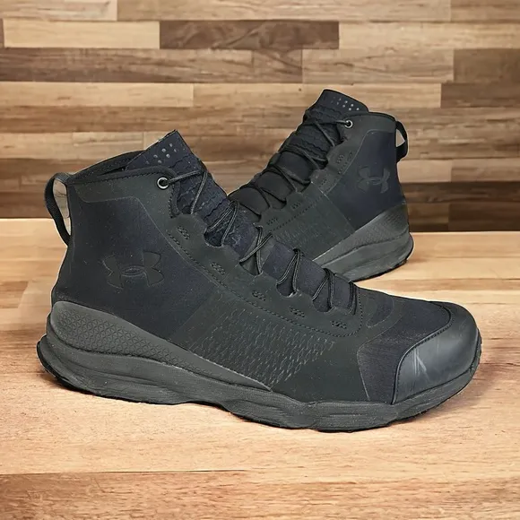 Under Armour UA SpeedFit Hike Mid Boots Triple Black #1257447-001 Size 12.5