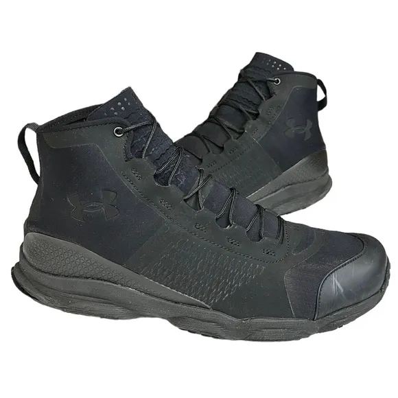 Under Armour UA SpeedFit Hike Mid Boots Triple Black #1257447-001 Size 12.5