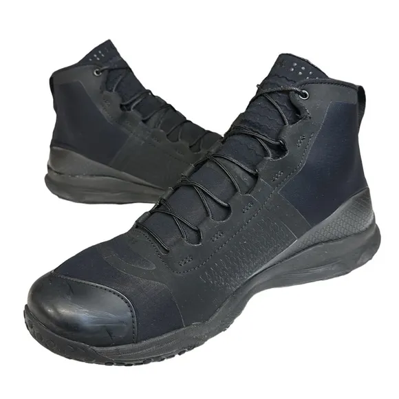 Under Armour UA SpeedFit Hike Mid Boots Triple Black #1257447-001 Size 12.5