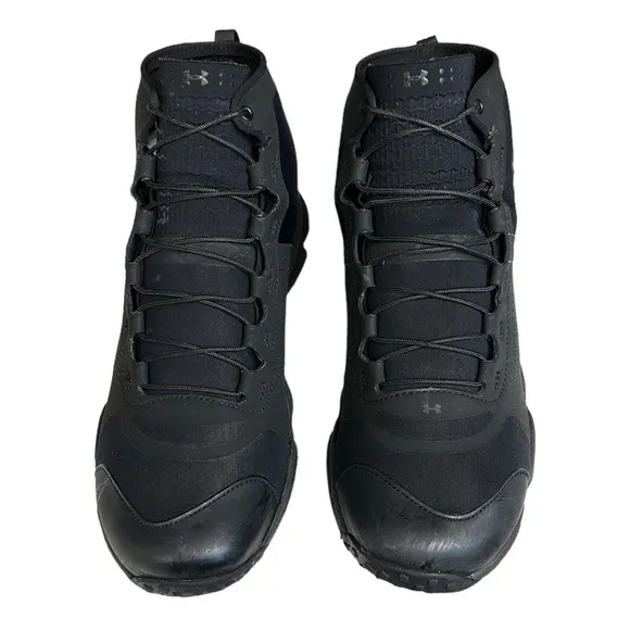 Under Armour UA SpeedFit Hike Mid Boots Triple Black #1257447-001 Size 12.5