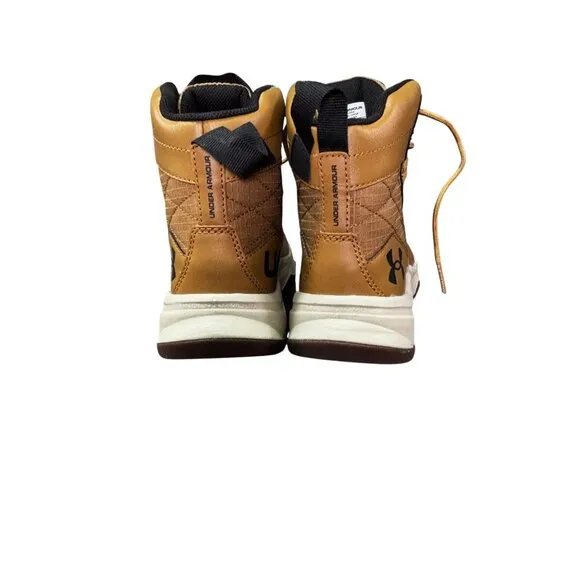 Under Armour Youth Size 4Y High-Top Tan Outdoor Boots UA GS Stellar G2 6