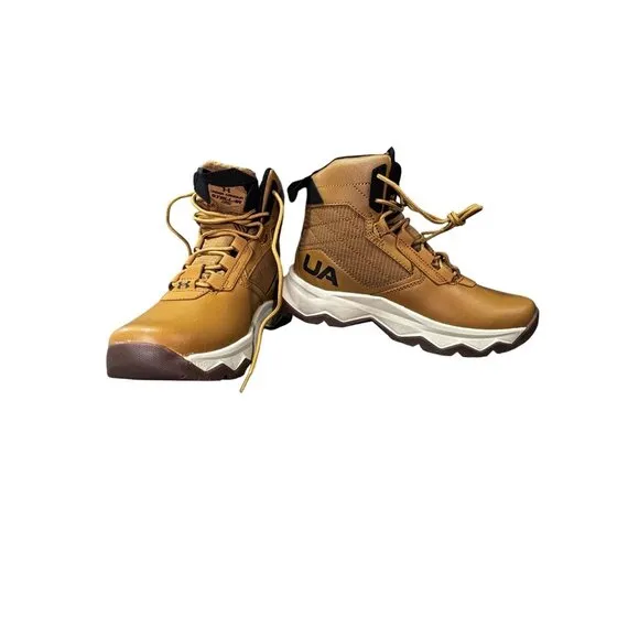 Under Armour Youth Size 4Y High-Top Tan Outdoor Boots UA GS Stellar G2 6