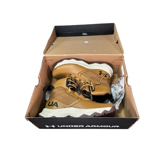Under Armour Youth Size 4Y High-Top Tan Outdoor Boots UA GS Stellar G2 6
