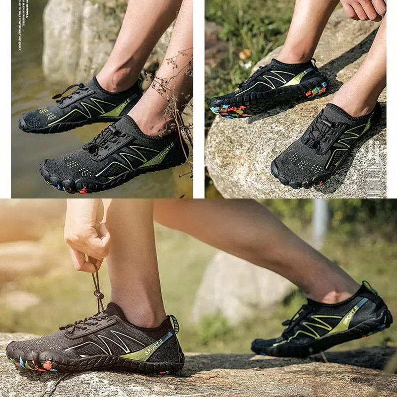 Unisex Swimming Water Shoes Men Barefoot Outdoor Beach Sandals Upstream Aqua Shoes Plus Size Nonslip River Sea Diving Sneakers
