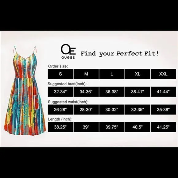 V Neck Sundress Spaghetti Strap Button Down Dress
