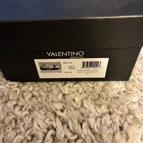 Valentino Women's White and Black Sneakers