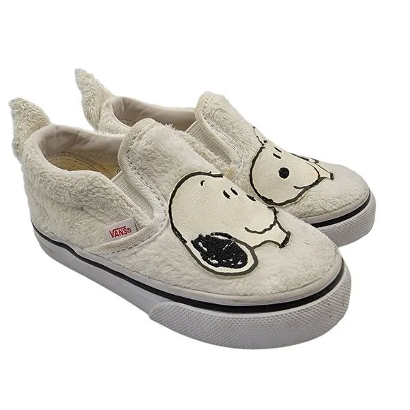 Vans Classic Slip On Peanuts Snoopy White Toddler