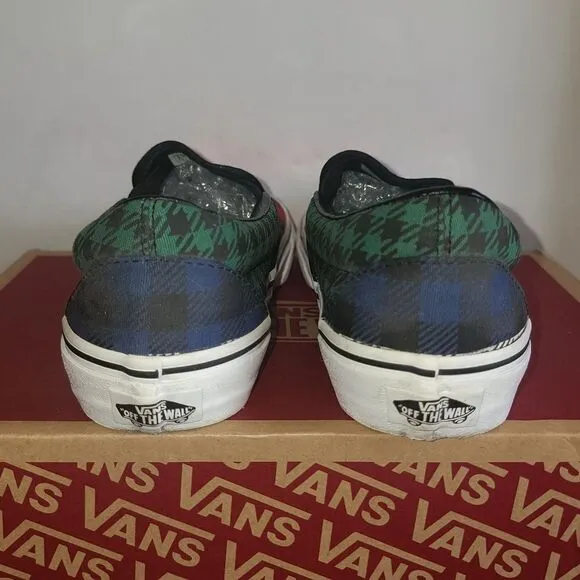 Vans Classic Slip-On Checkerboard Buffalo Plaid Multi Shoes Size Women 7