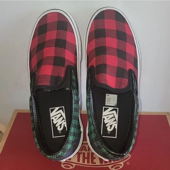 Vans Classic Slip-On Checkerboard Buffalo Plaid Multi Shoes Size Women 7