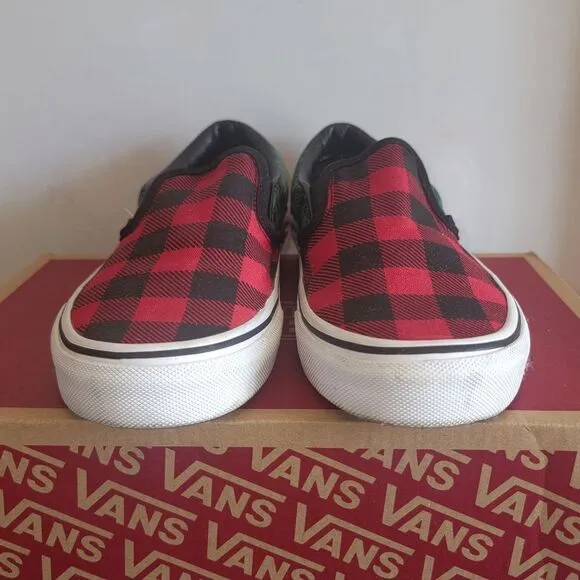 Vans Classic Slip-On Checkerboard Buffalo Plaid Multi Shoes Size Women 7