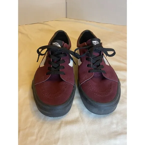 Vans Cordura SK8-Low Skate Sneakers Shoes Maroon Suede 507452 Men's US 8 NWOB