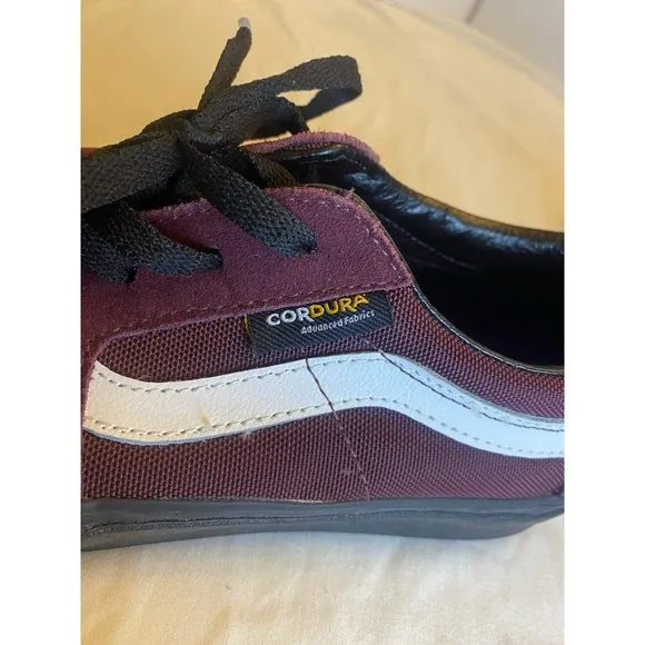 Vans Cordura SK8-Low Skate Sneakers Shoes Maroon Suede 507452 Men's US 8 NWOB
