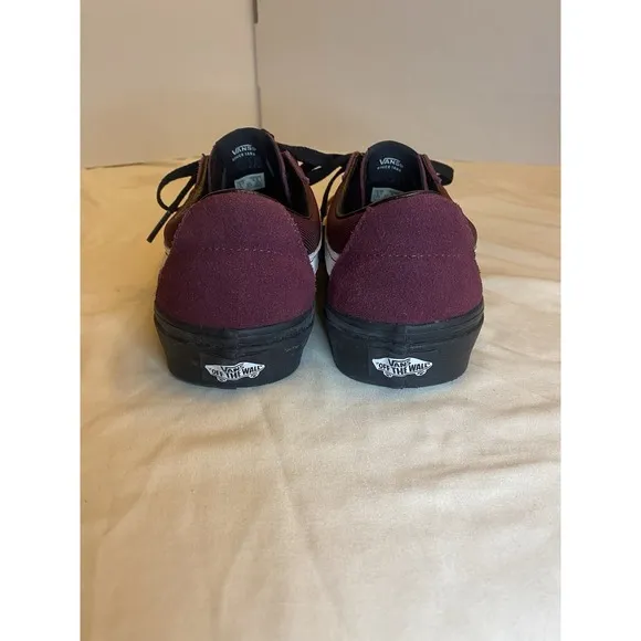 Vans Cordura SK8-Low Skate Sneakers Shoes Maroon Suede 507452 Men's US 8 NWOB